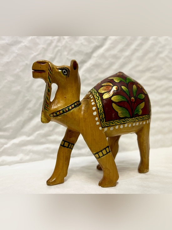 Hand Crafted Other - Hand-crafted Wooden Camel Figurine